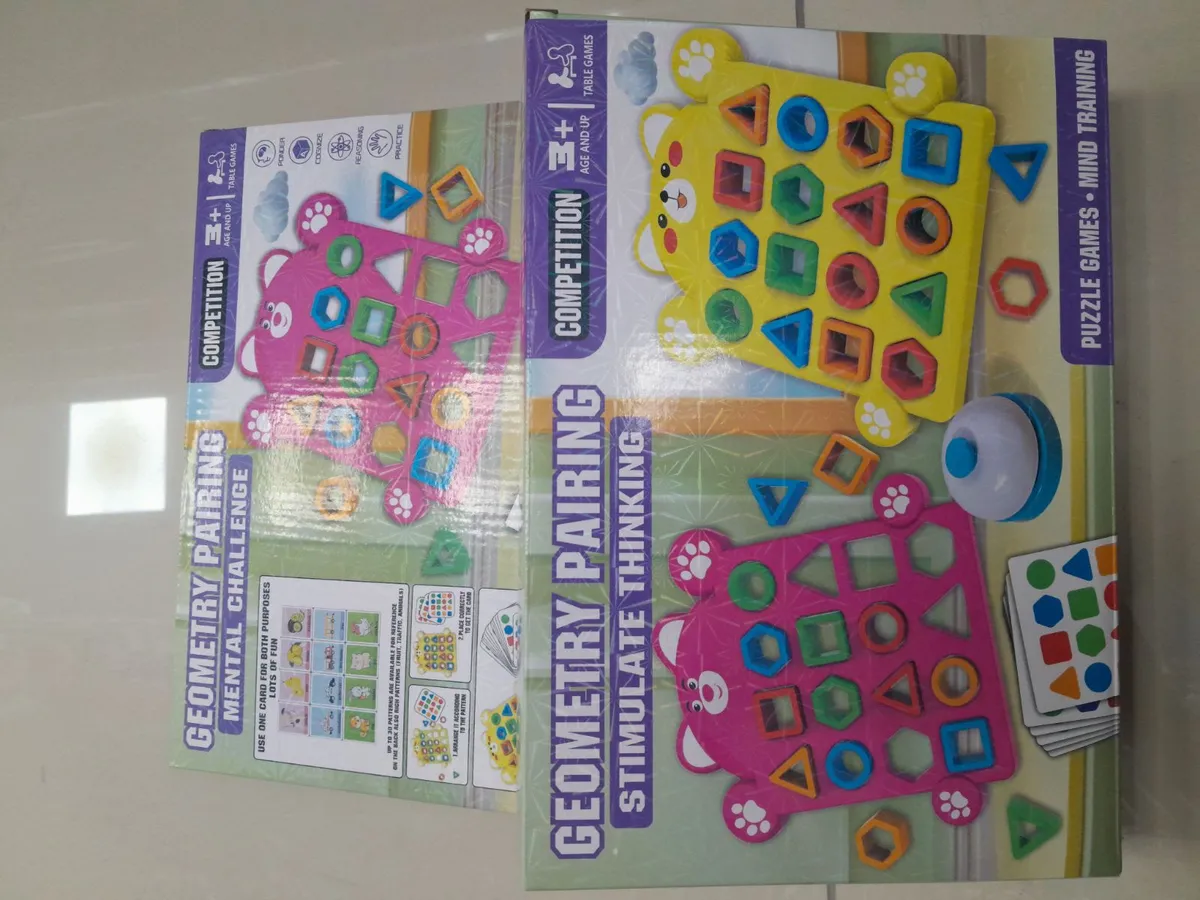 Gra edukacyjna Geometry Pairing Challenge z misiem 3+