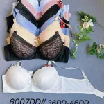 Biustonosz push-up koronka 36D-46DD wielokolorowy