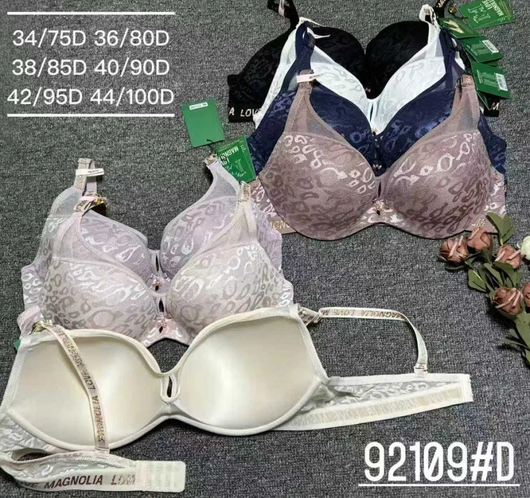 Biustonosz Magnolia push-up wzór panterkowy 34/75D-44/100D
