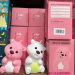 Silikonowa lampka nocna B02 Różowy Miś 1200mAh USB