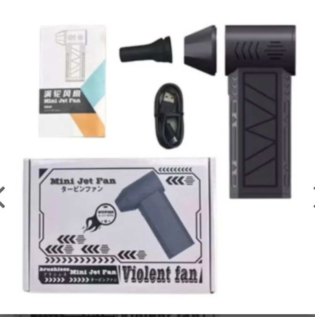Mini ręczny turbowentylator dmuchawa bezszczotkowa czarna
