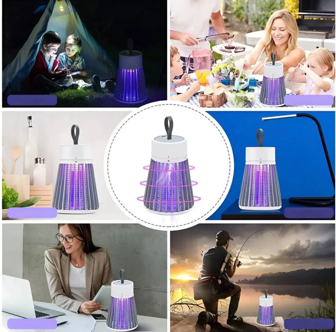 Elektryczna lampa na komary UV przenośna z uchwytem