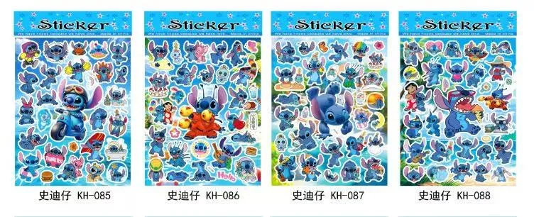 Naklejki Sticker Lilo & Stitch KH-085 do KH-088 niebieskie