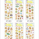 Naklejki DIY Kapibara dla dzieci 11x25cm 6 wzorów