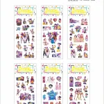 Naklejki DIY EVA z postaciami animowanymi 10,5x25cm