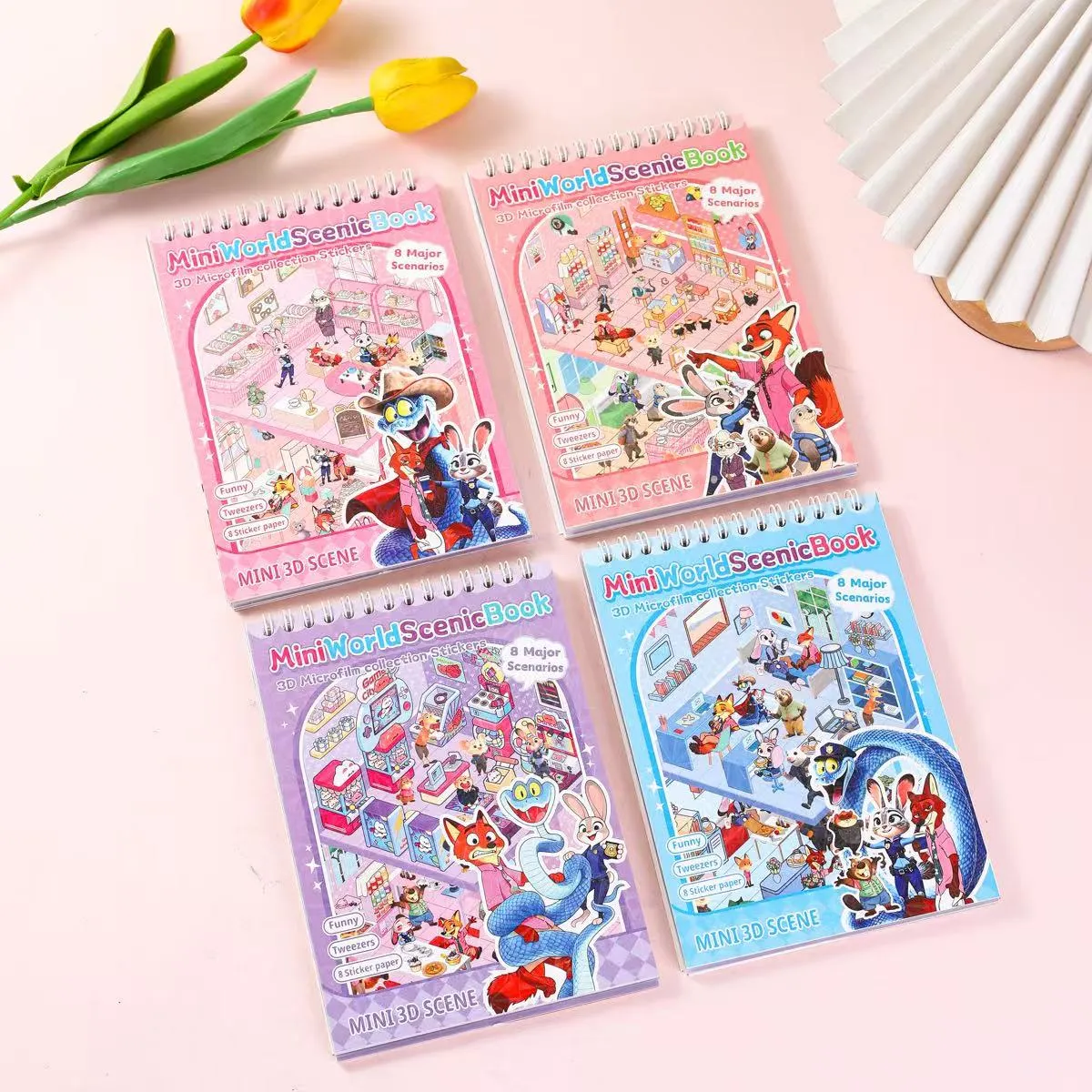 Mini World 3D Sticker Book 8 Major Scenarios