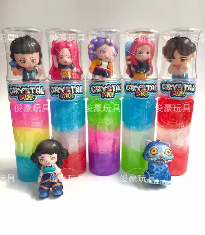 Crystal Mud Slime z Postaciami Anime w Rurkach
