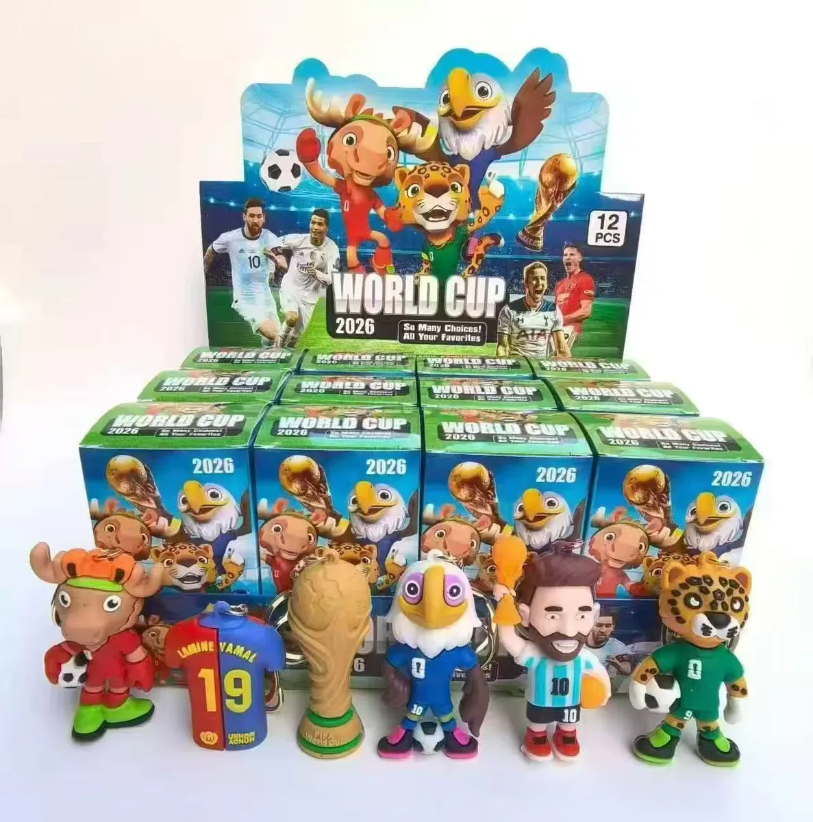 Figurki World Cup 2026 z breloczkami 12 szt