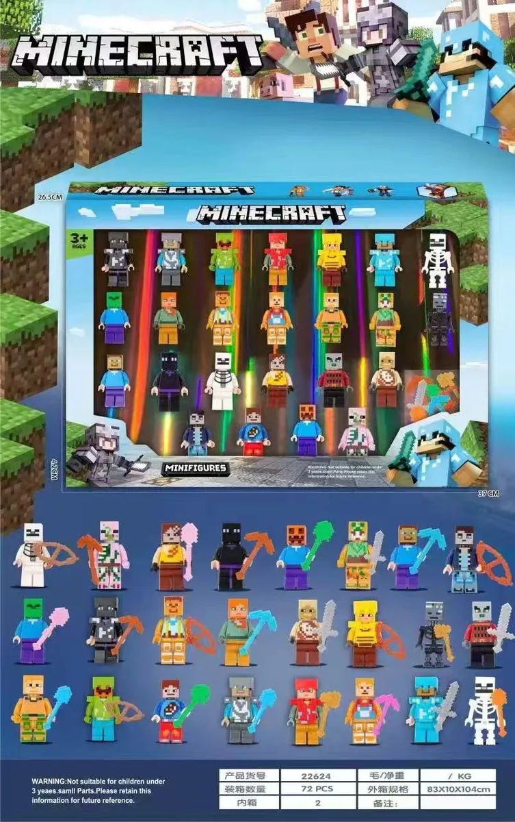 Minecraft Mini Figury Zestaw 24 szt 3+