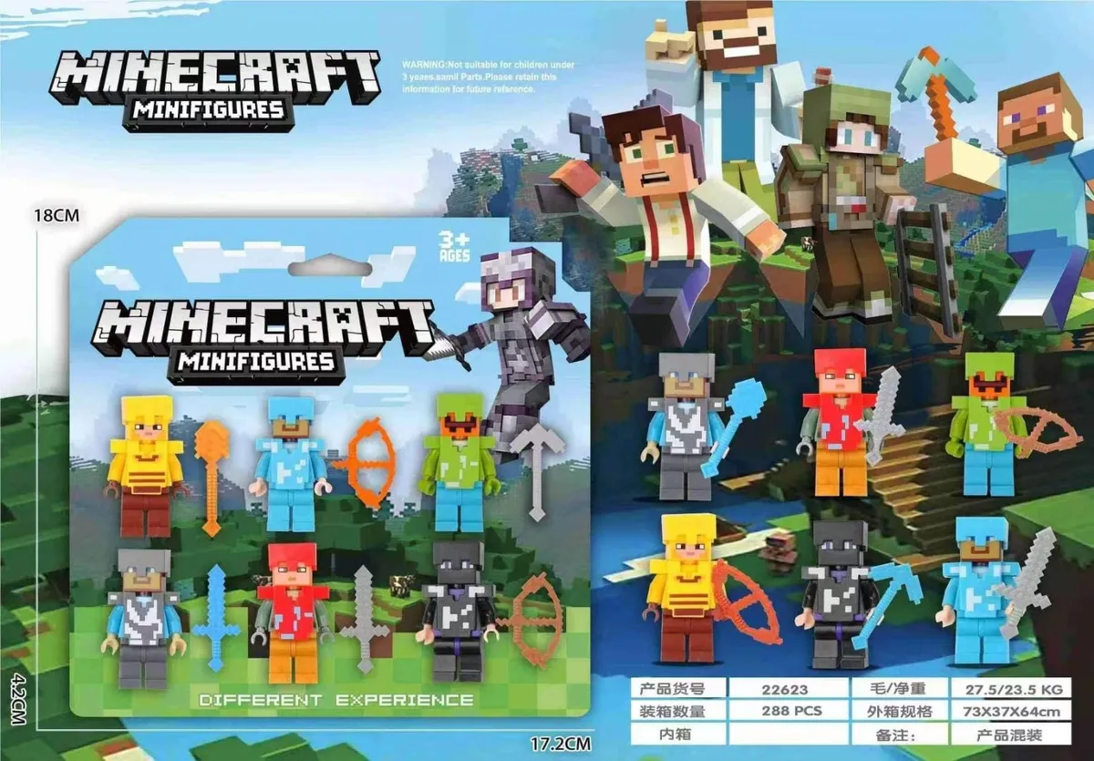 Minecraft Mini Figures 3+ Zestaw 12 Figurek 18cm