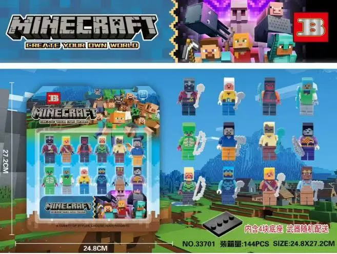 Zestaw figurek Minecraft 14 szt NO.3370 24.8x9x27cm