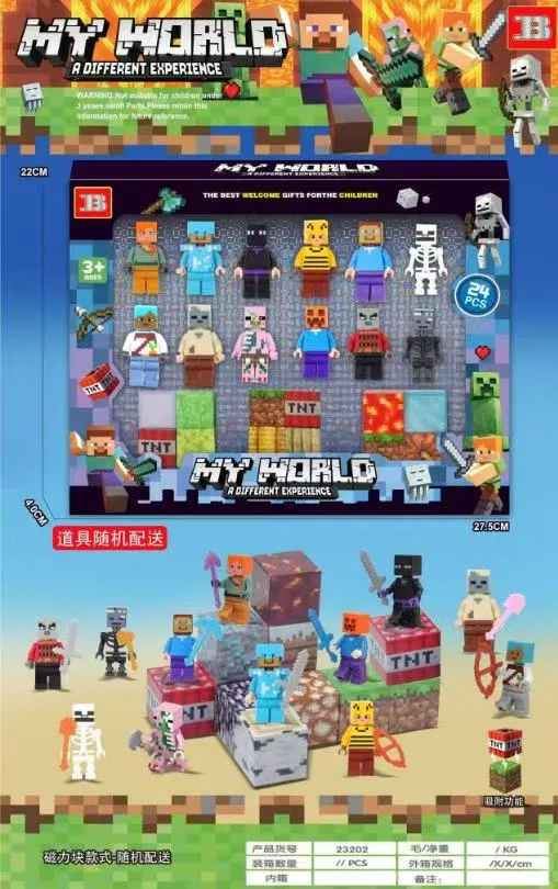Zestaw figurek Minecraft My World 24 szt 22cm