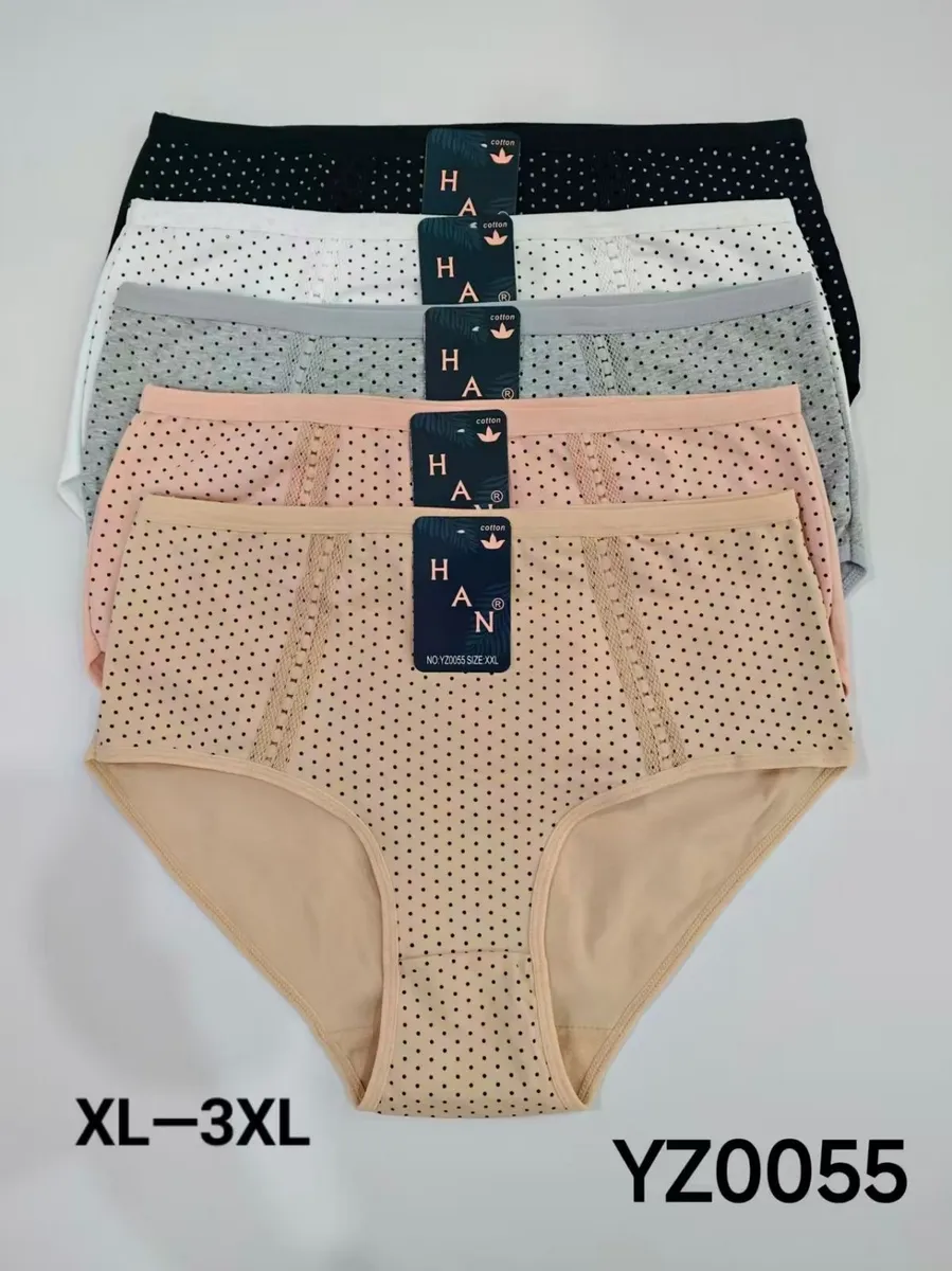 Bielizna damska H bawełniane figi XL-3XL kropki