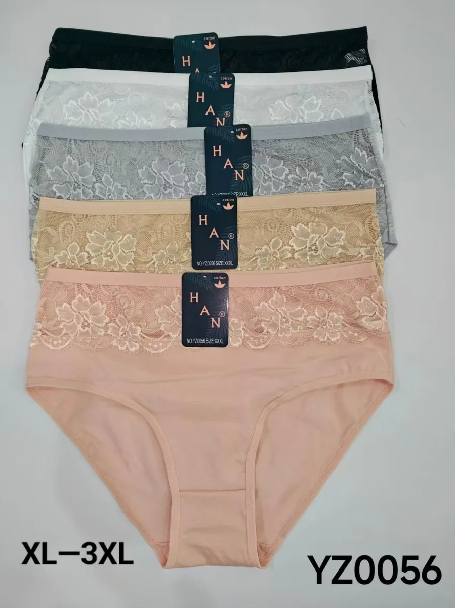 HAN Majtki Damskie Koronkowe XL-3XL 5 Kolorów