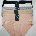 HAN Majtki damskie bawełniane XL-3XL z koronką