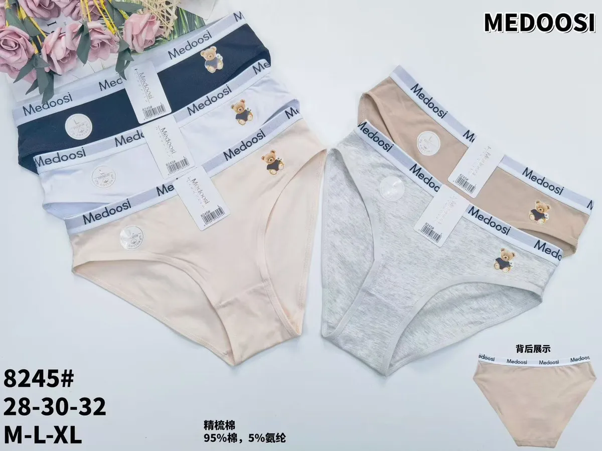 Medoos Majtki Damskie z Misiem M-L-XL 6 Kolorów
