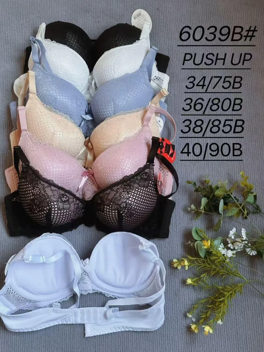 Biustonosz Push Up Koronkowy Mix Kolorów Rozmiary 34/75B-40/90B