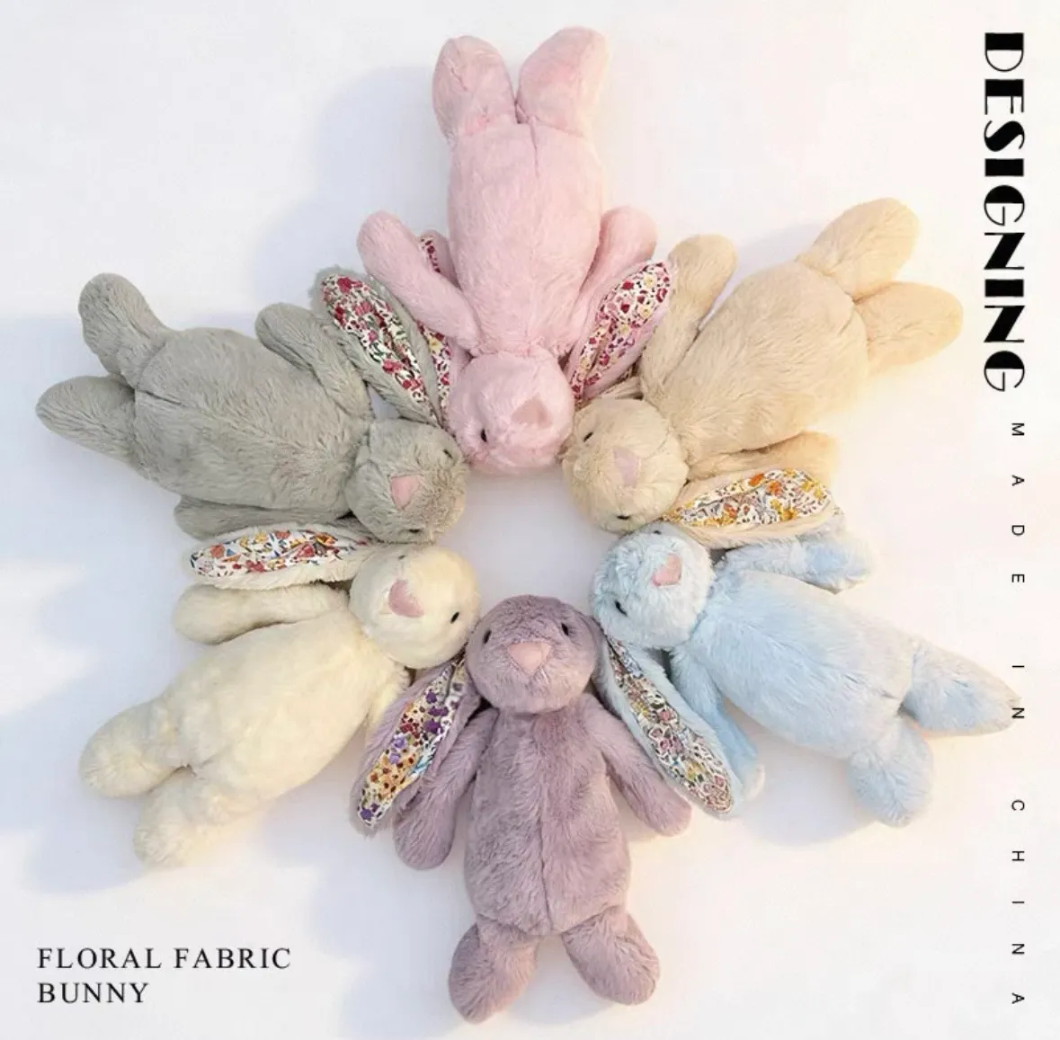 Maskotka Królik Floral Fabric Bunny 28cm