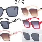Damskie okulary przeciwsłoneczne kwadratowe chain link 3449