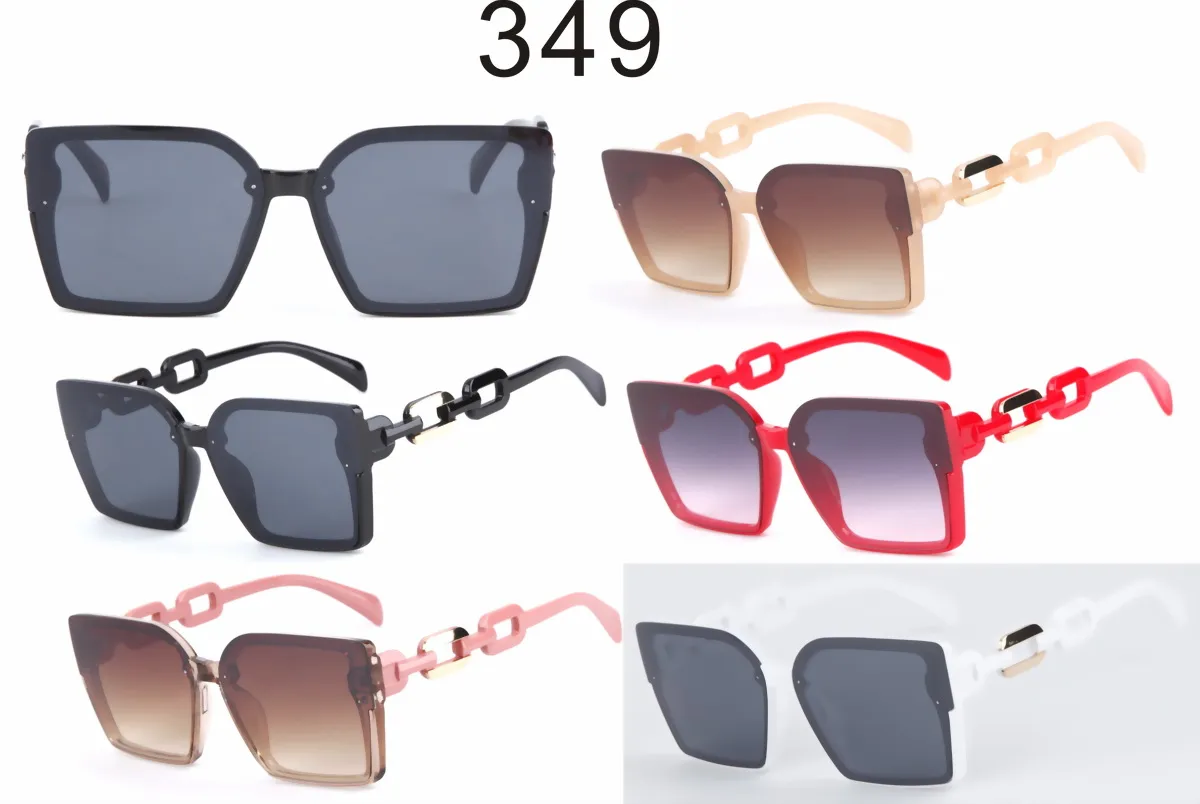 Damskie okulary przeciwsłoneczne kwadratowe chain link 3449