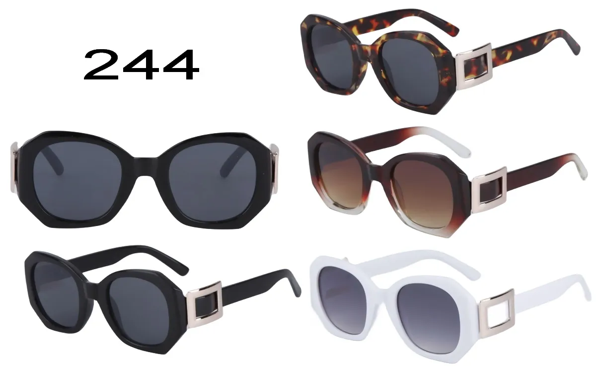Okulary damskie kwadratowe z metalową ozdobą model 244