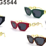 Okulary damskie G5544 z łańcuchem cat-eye multikolor