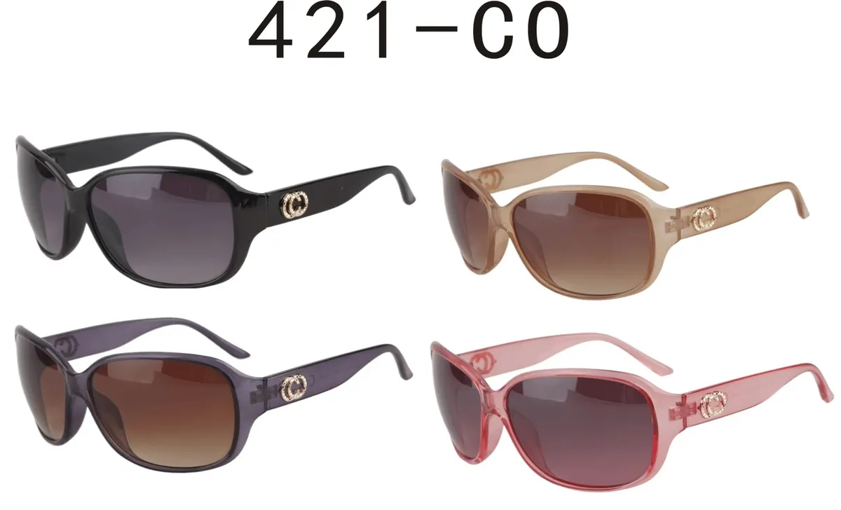 Okulary damskie 421-CO wielokolorowe oversize