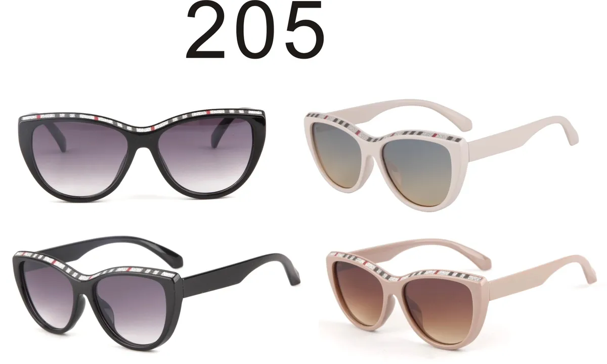 Okulary damskie cat-eye wzór kratka 205