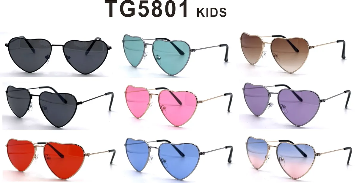 Okulary przeciwsłoneczne TG65801 Kids serce wielokolorowe
