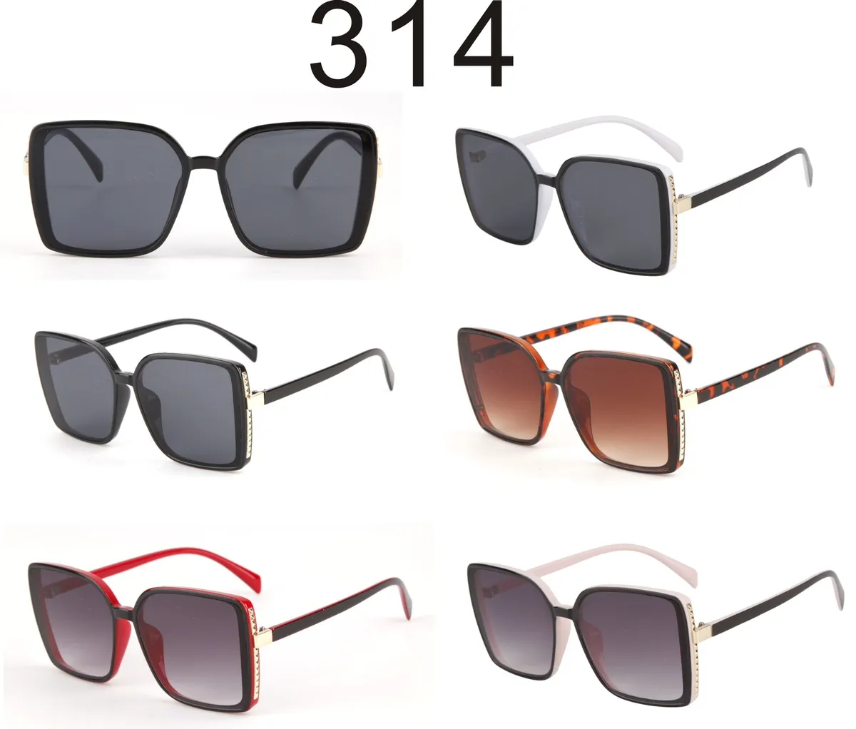 Okulary damskie kwadratowe model 314 wielokolorowe