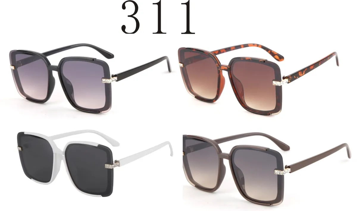 Okulary damskie kwadratowe 3111 czarno-białe