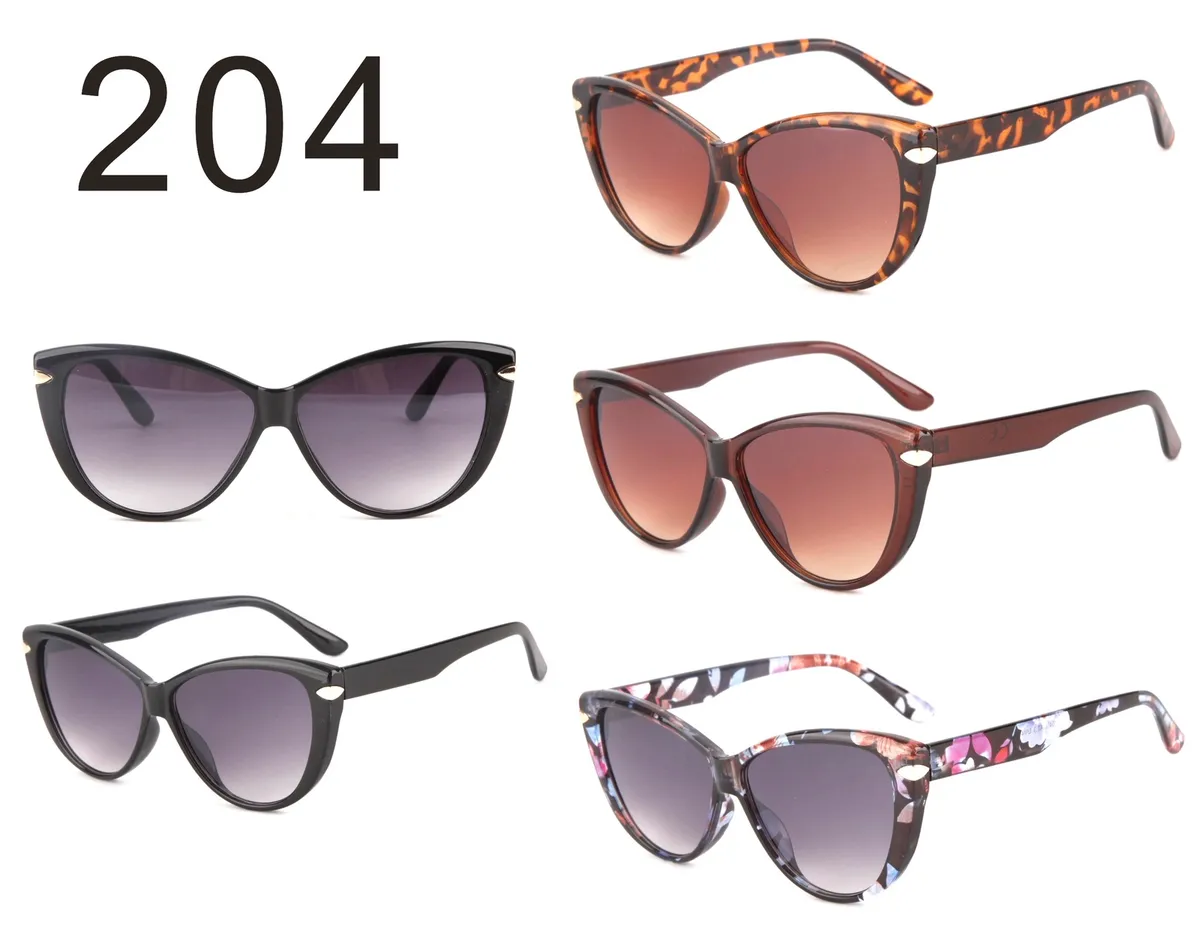 Okulary damskie cat eye model 204 wielokolorowe