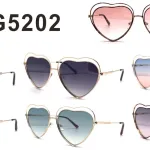 Okulary damskie G5202 serce ombre wielokolorowe