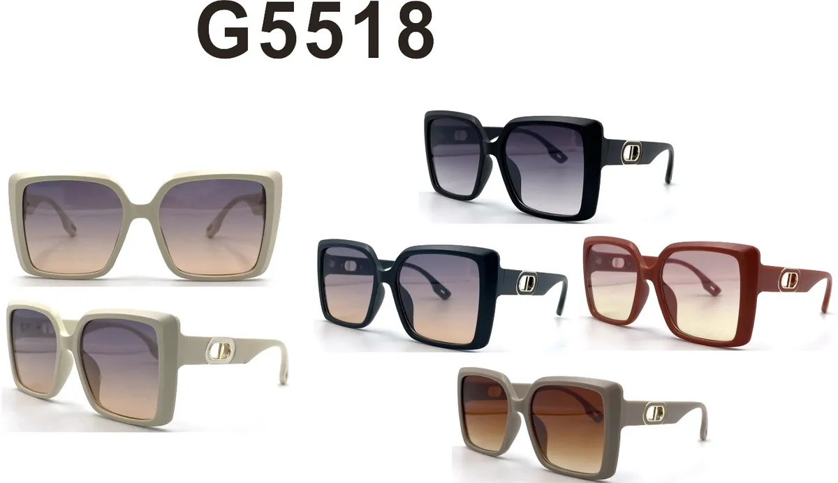 Okulary przeciwsłoneczne G5518 kwadratowe damskie