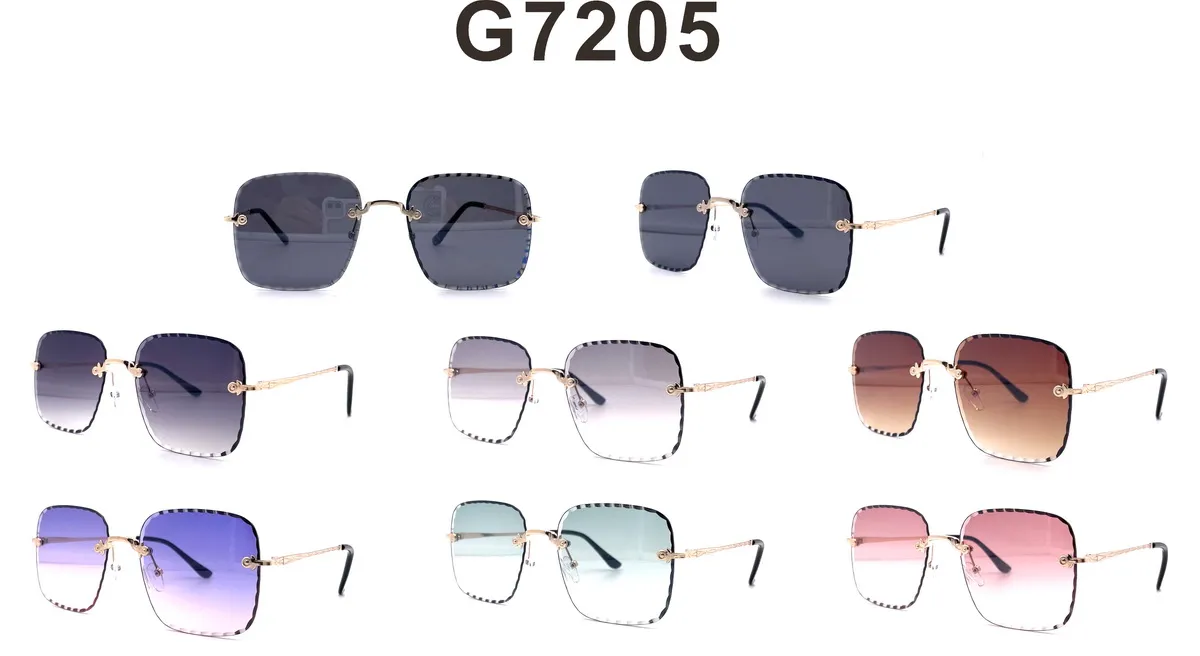 Okulary damskie G7205 kwadratowe ombre wielokolorowe