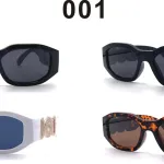 Okulary przeciwsłoneczne retro z logo 001 4 kolory