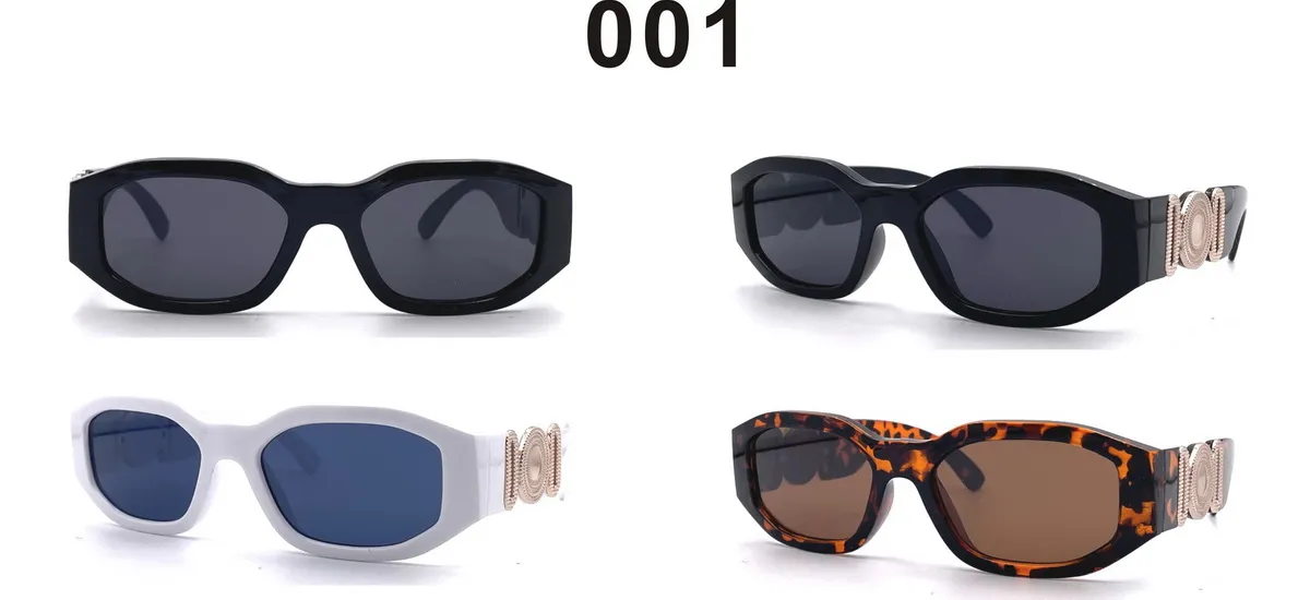 Okulary przeciwsłoneczne retro z logo 001 4 kolory