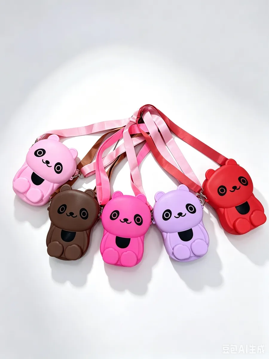 Torba Panda PVC Różowa Czarna Fioletowa Brązowa Czerwona