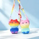 Torba Pop It Miś Tęczowy z Regulowanym Paskiem
