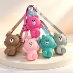 Labubu Bear Torebka PVC Różowa Brązowa Miętowa Szara
