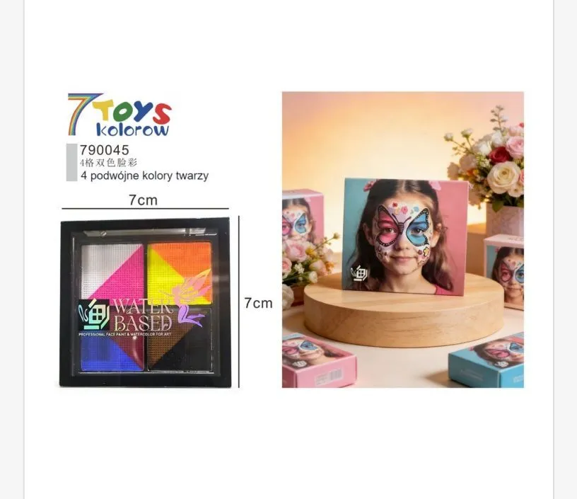 Zestaw farb do malowania twarzy 7 Toys Water Based 7cm 4 kolory