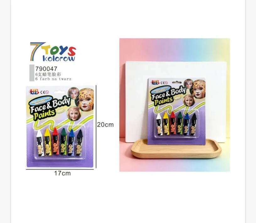 7 Toys Kolororow Farby do Twarzy i Ciała 6 kolorów 20cm