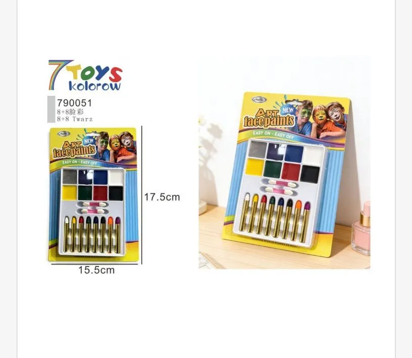 Zestaw farb do twarzy 7Toys Kolorow 8 kolorów 17.5cm