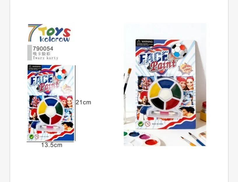 Farby do twarzy 7Toys Kolorowanka 7 kolorów piłka nożna