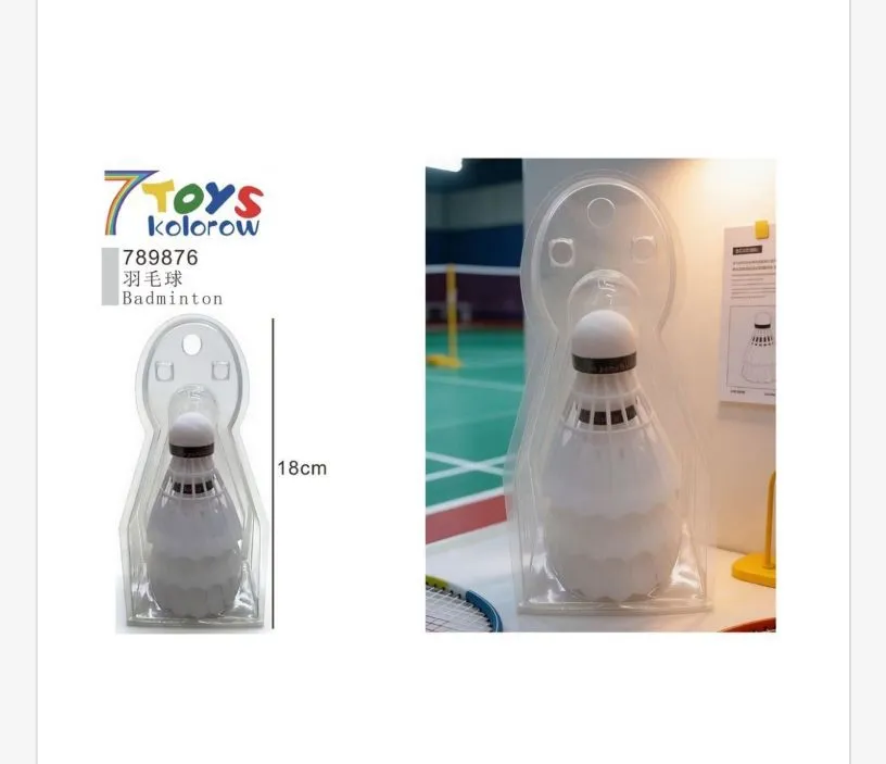7Toys Kolorowa Wólka Piórka Badminton 18cm
