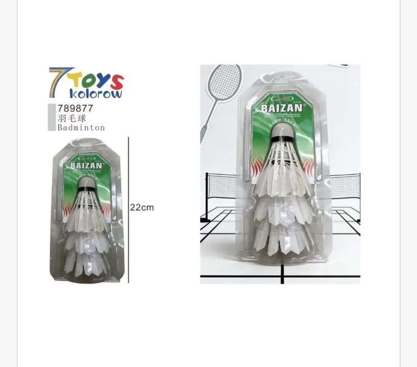 Lotka do badmintona Baizan 22cm biała 7Toys Kolorow