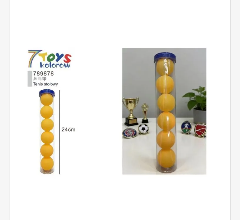7 Toys Kolorow Tenis Stołowy Żółte Piłki 24cm