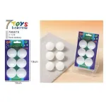 6pc Białe Piłki Tenisowe Stołowe 10cm 7Toys Kolorow