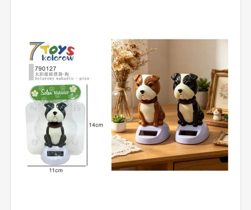 Solarowy Wobbler Pies Buldog 14cm 7Kolorów Toys
