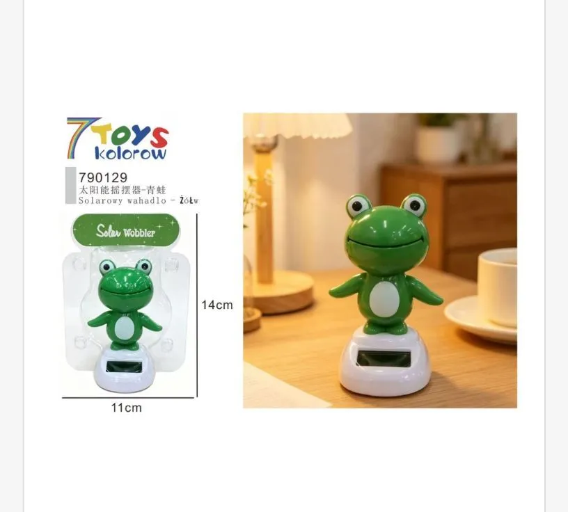Solarowy Wobbler Żaba Zielona 14cm 7Toys Kolorow